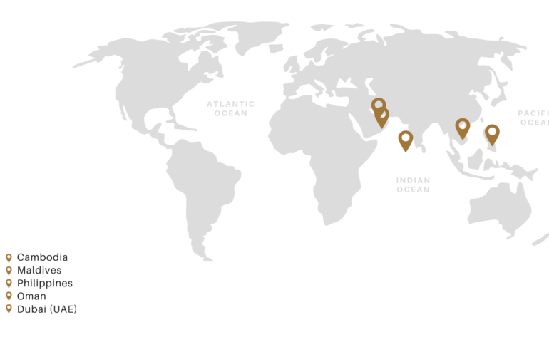 1. Cambodia 2. Maldives 3. Philippines 4. Oman 5. Dubai (UAE)